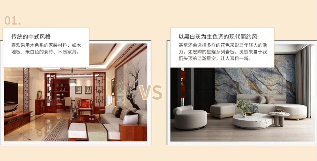 bifa必发传统中式和现代简约风格对比图