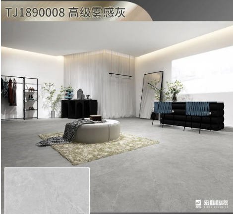 bifa必发高级雾感灰陶瓷大板900x1800mm装修效果图
